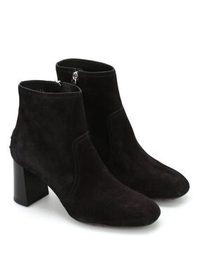 TOD’S Ankle Boots Booties Black Suede Gomma Tronchetto 40.5 EU